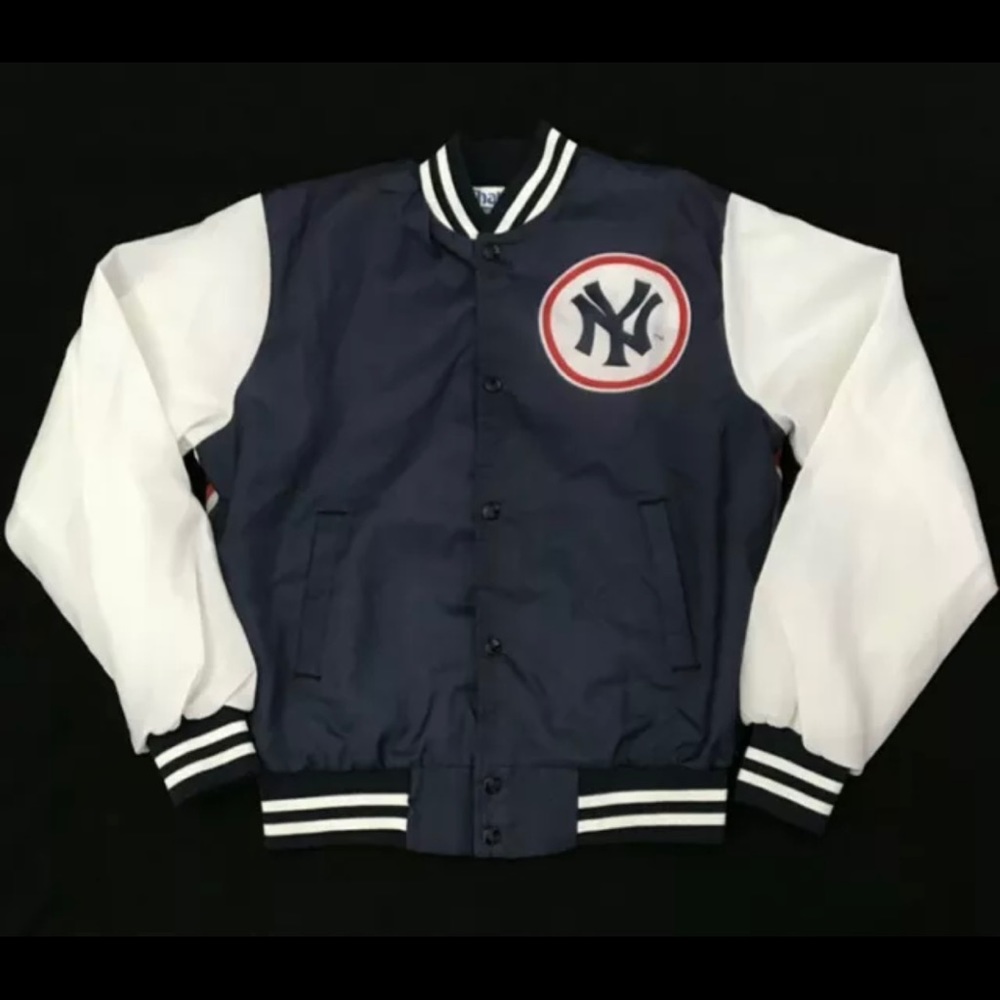 NEW YORK YANKEES VINTAGE FANIMATION CHALK LINE JACKET, MEDIUM. STARTER